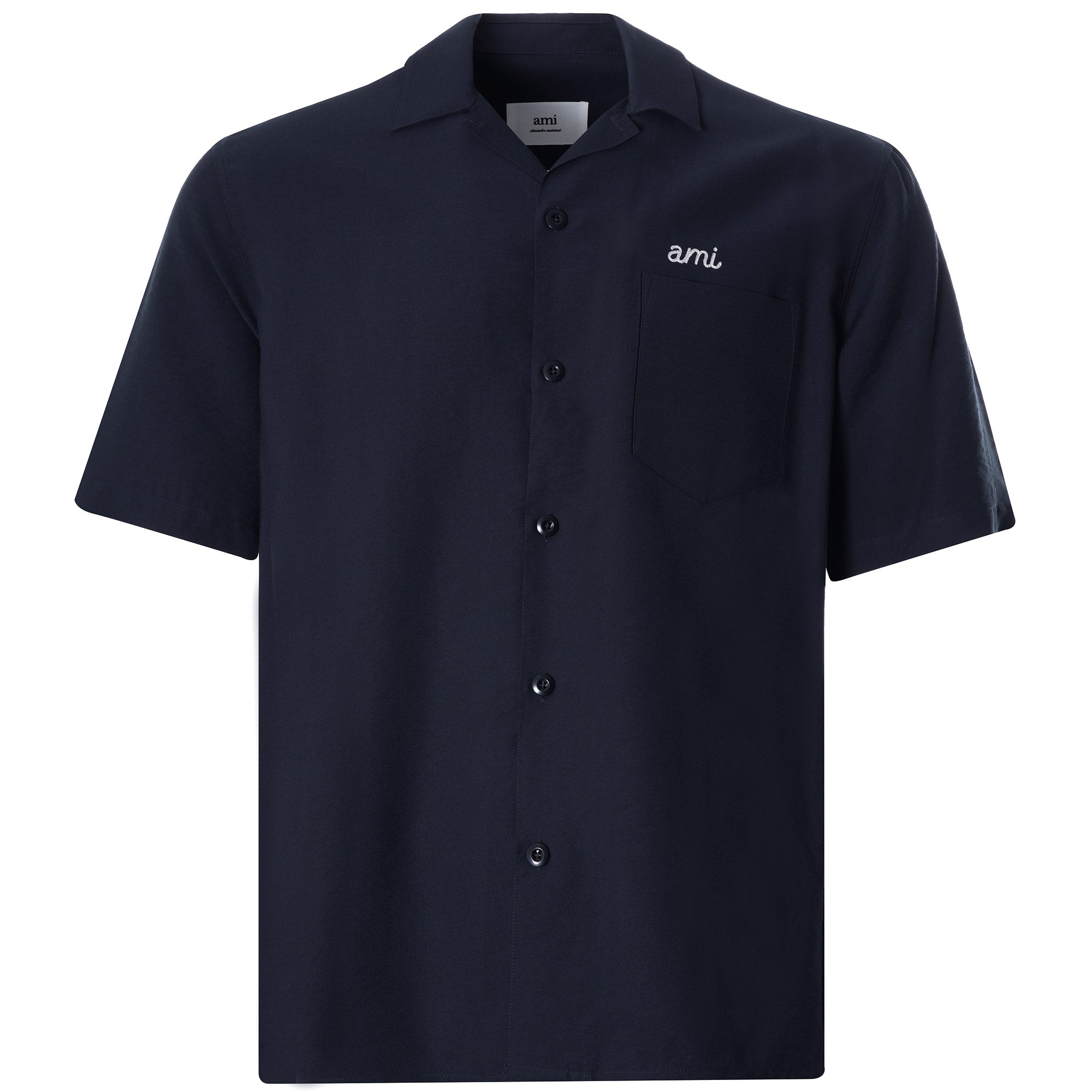 Ami Embroidery Short Sleeve Shirt - Navy