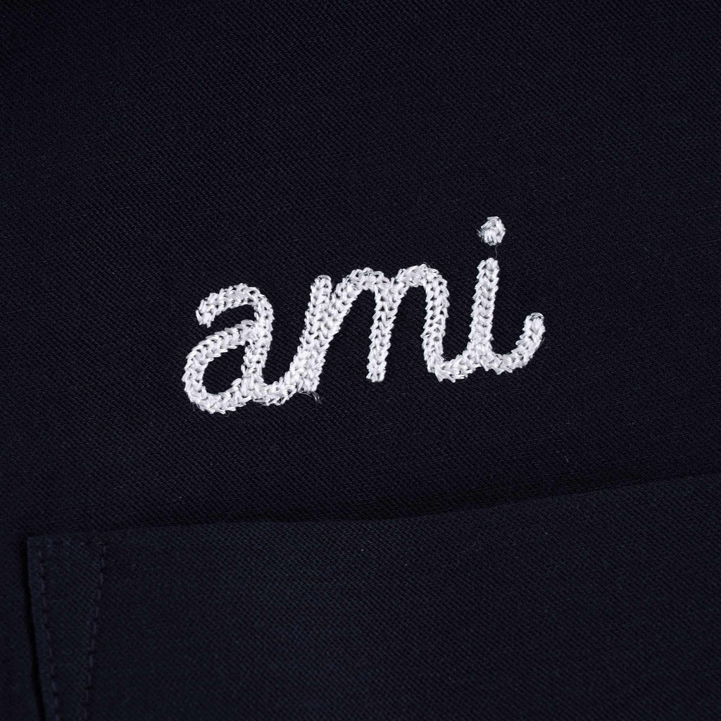 Ami Embroidery Short Sleeve Shirt - Navy