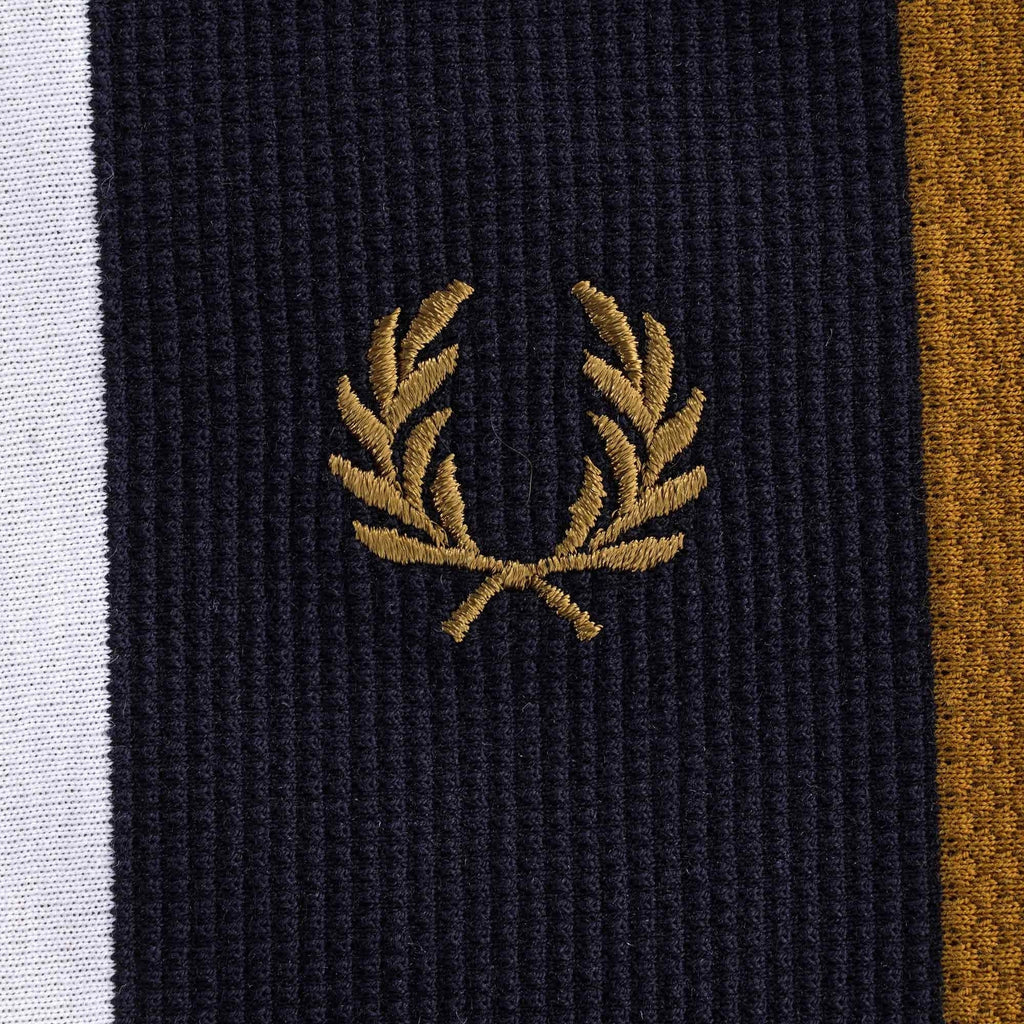 Striped Piqu T-Shirt - Dark Caramel