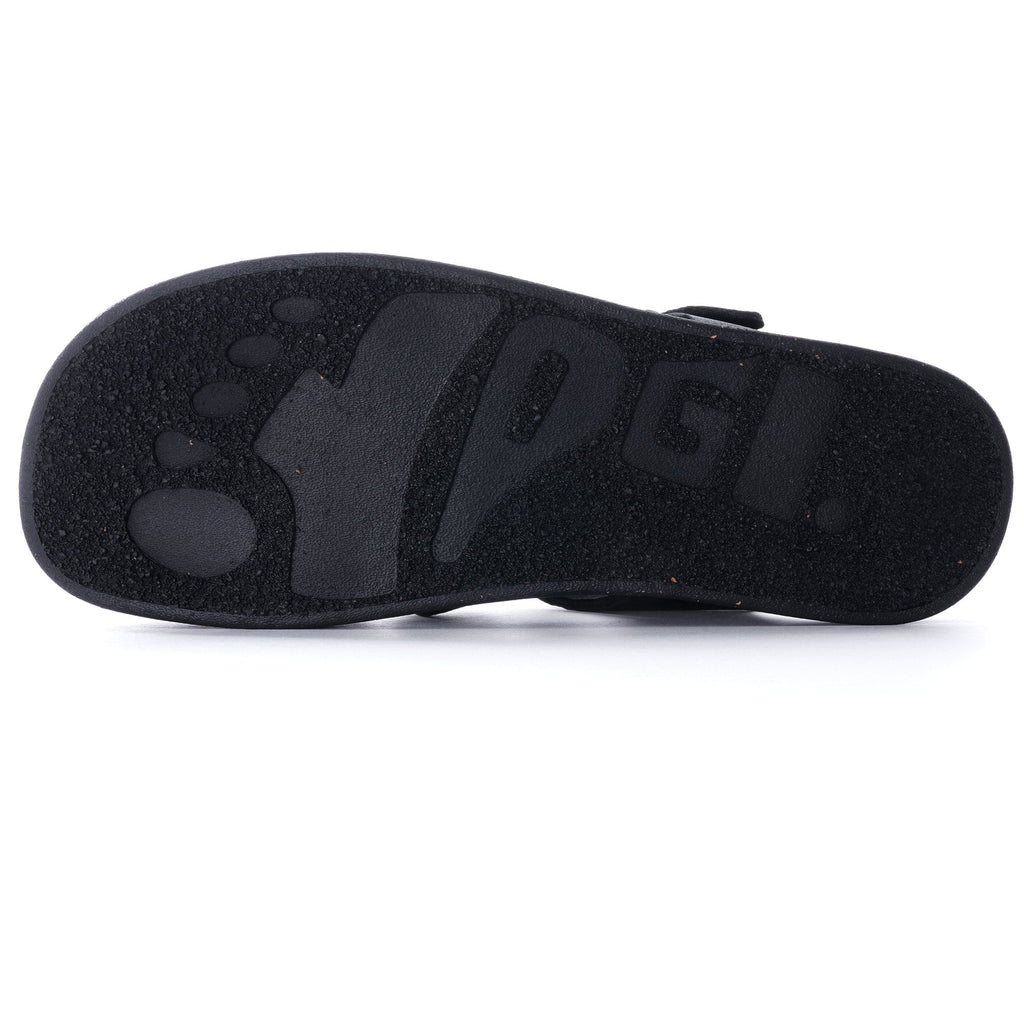 Elba Leather Sandal - Black