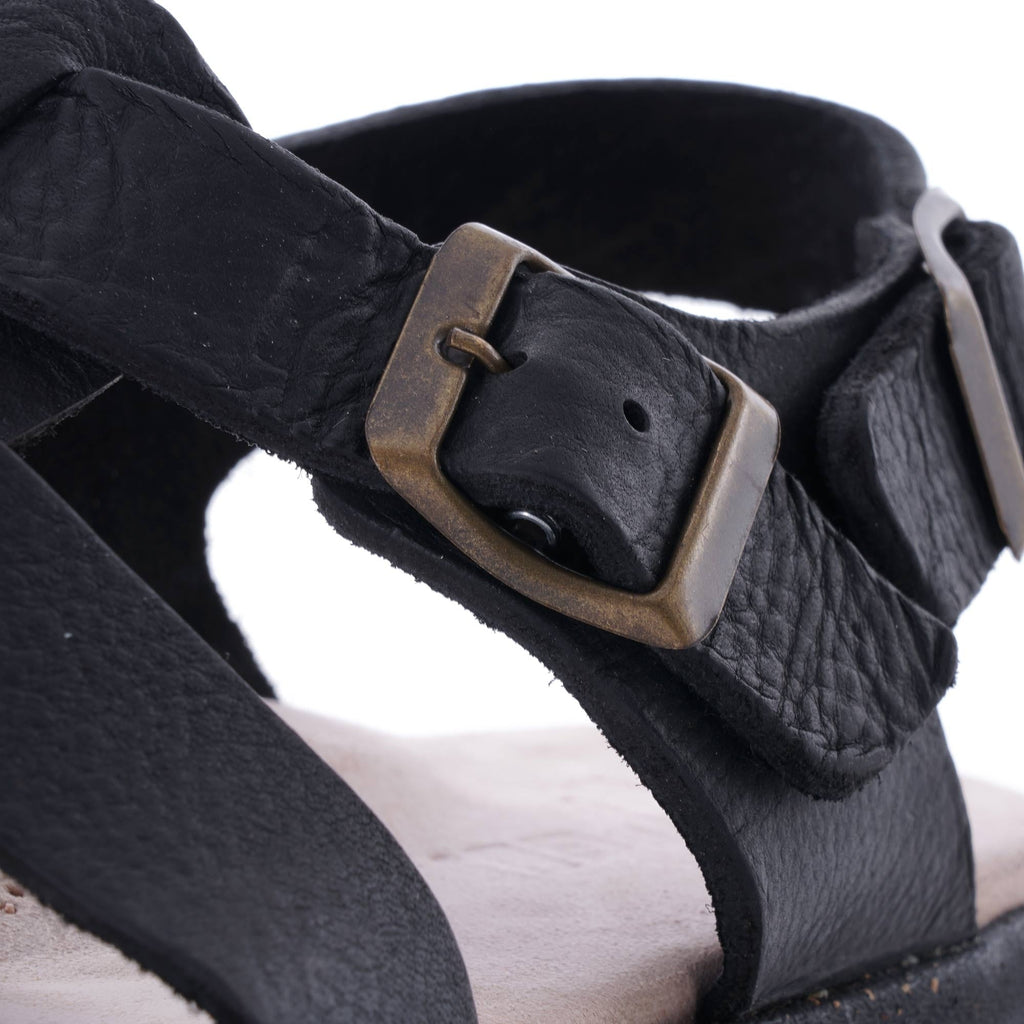 Elba Leather Sandal - Black