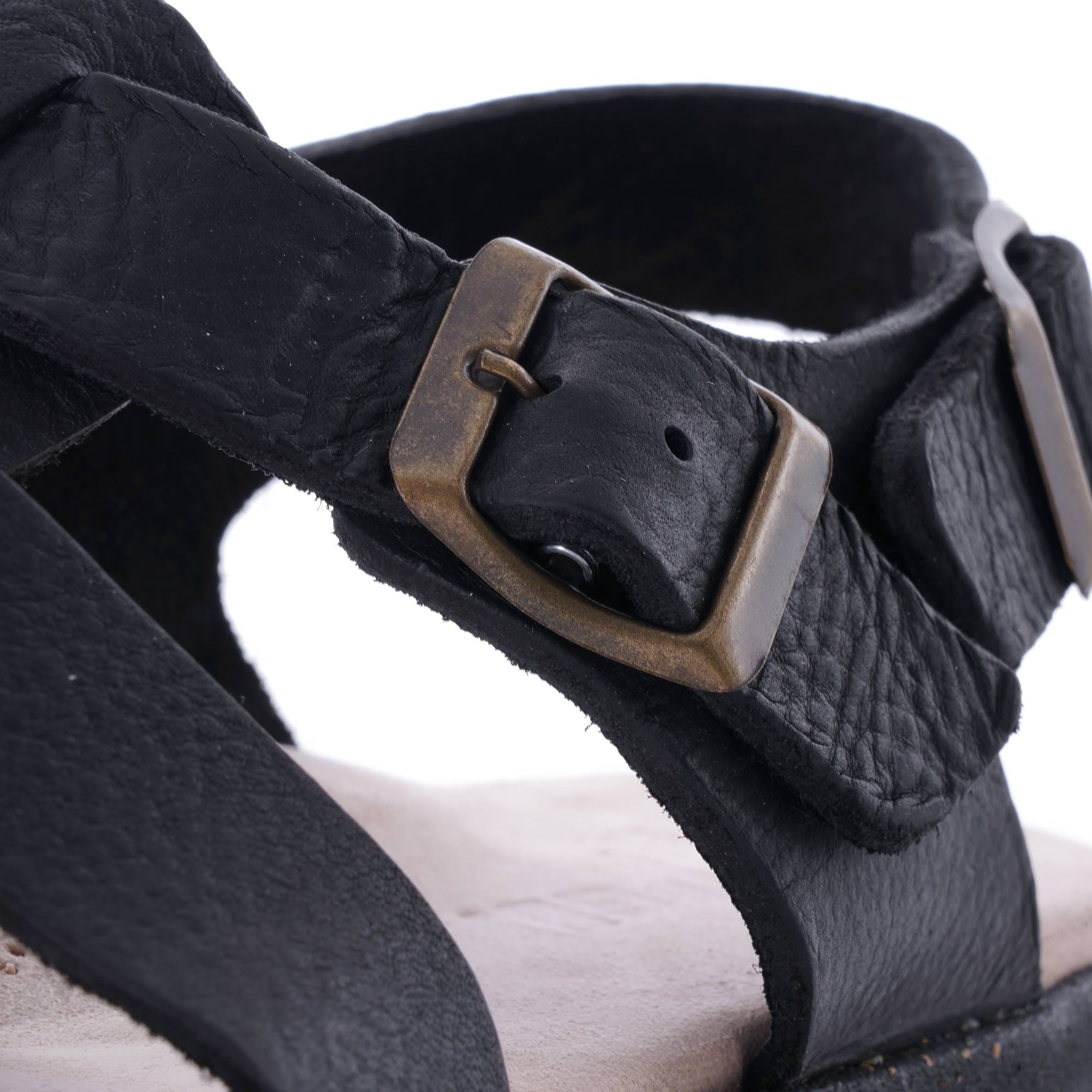 Elba Leather Sandal - Black
