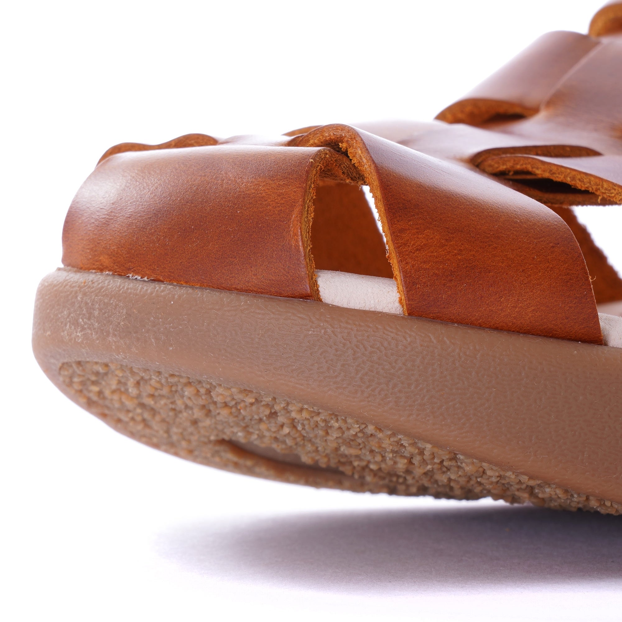 Womens Elba Leather Sandal - Apricot