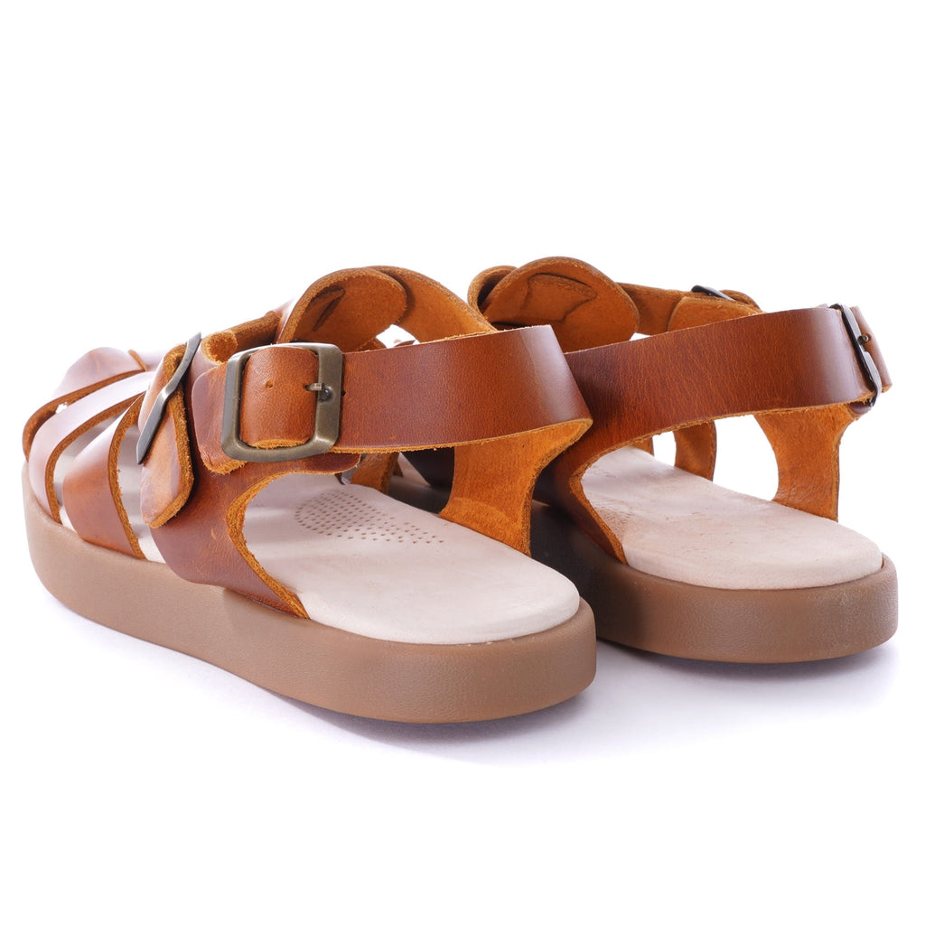 Elba Leather Sandal - Apricot