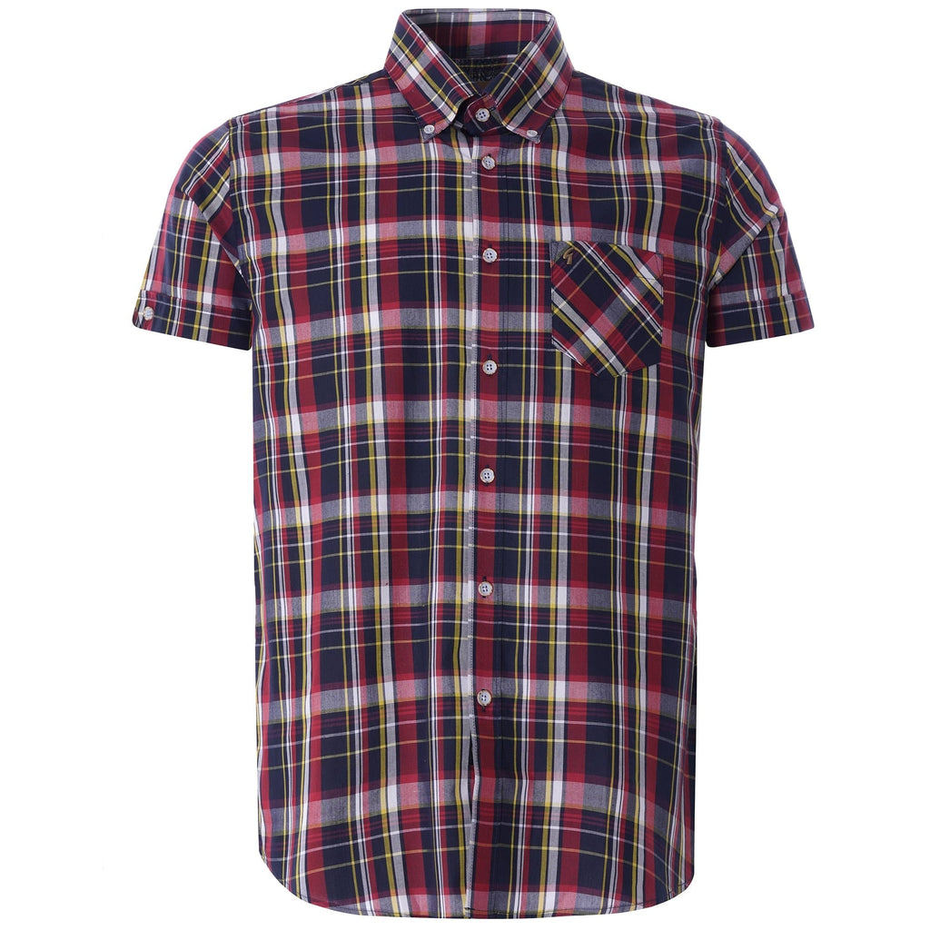 Caine Woven Short Sleeve Shirt - Navy
