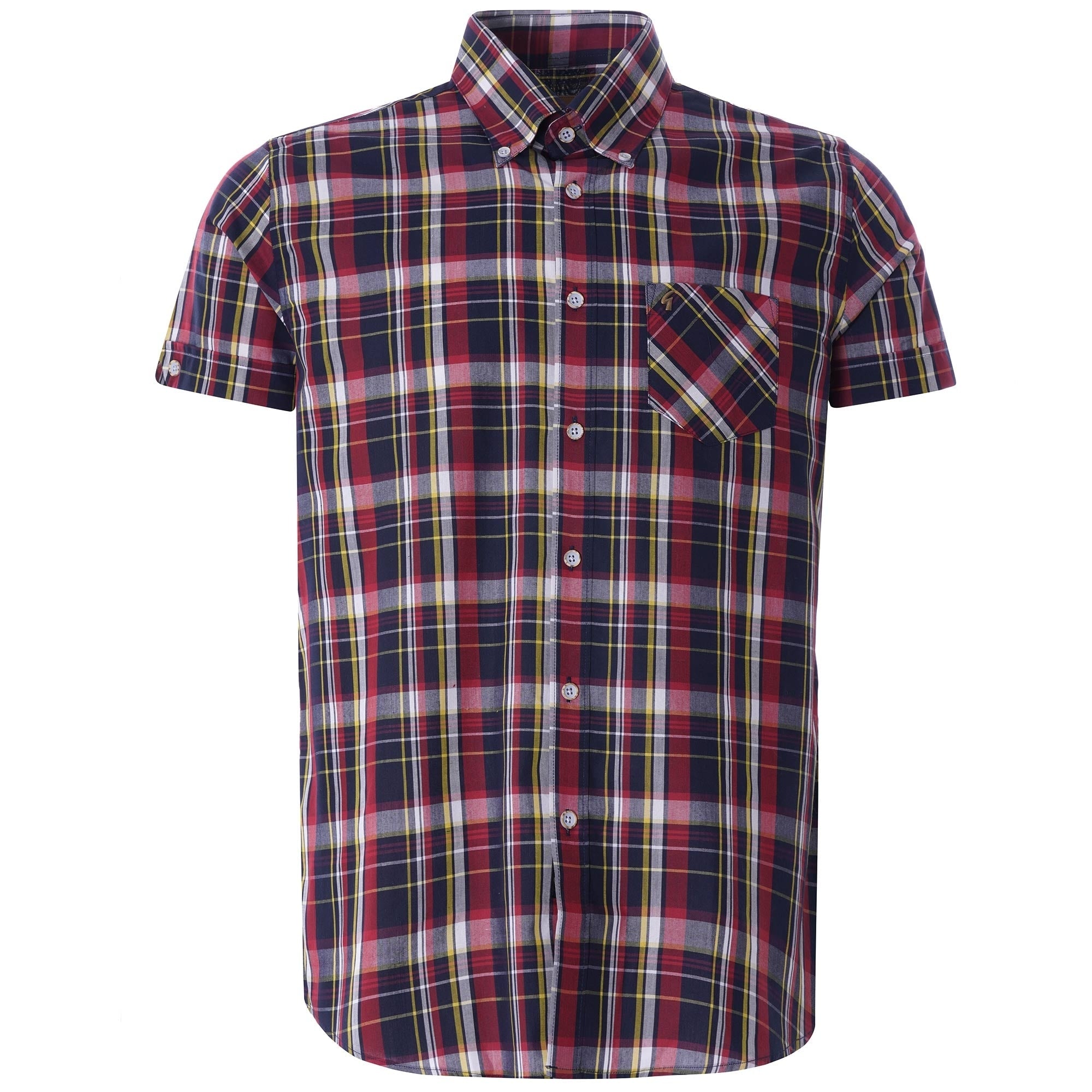 Caine Woven Short Sleeve Shirt - Navy