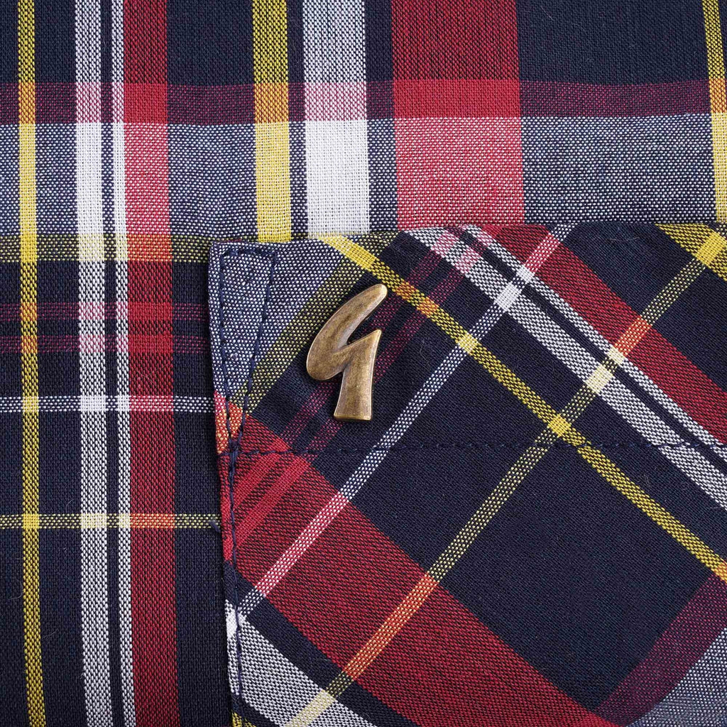 Caine Woven Short Sleeve Shirt - Navy