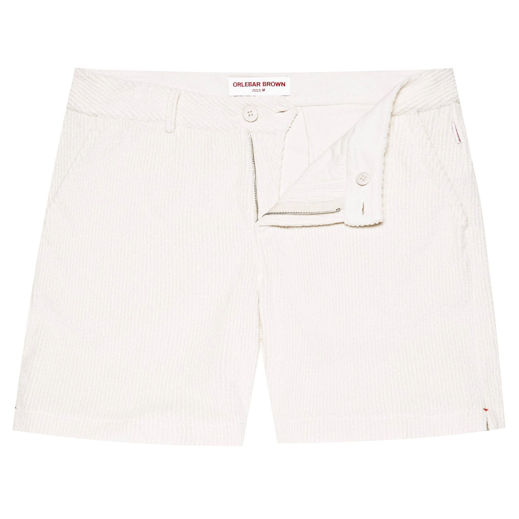 Beacher Towelling Classic Fit Day Shorts - White