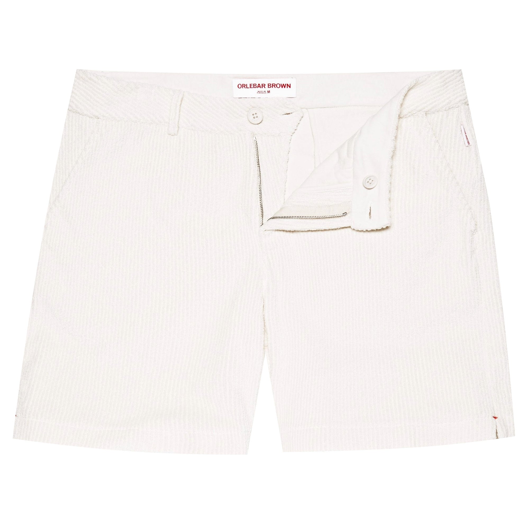 Beacher Towelling Classic Fit Day Shorts - White