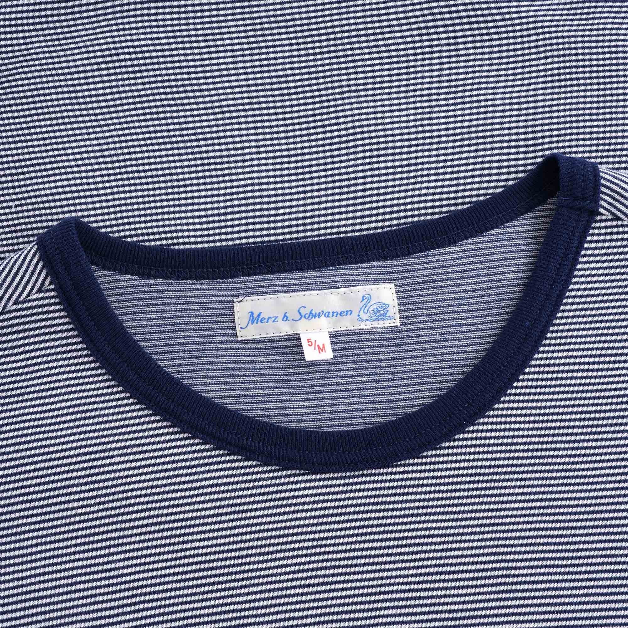 215 Crew Neck T-Shirt - Blue/Natural