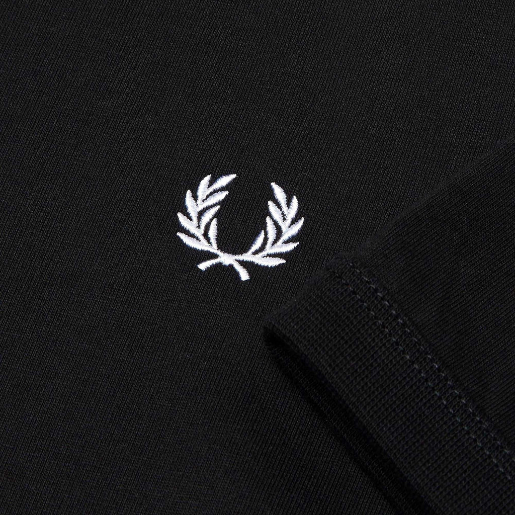 Fred Perry Tonal Taped Ringer T-Shirt - Black