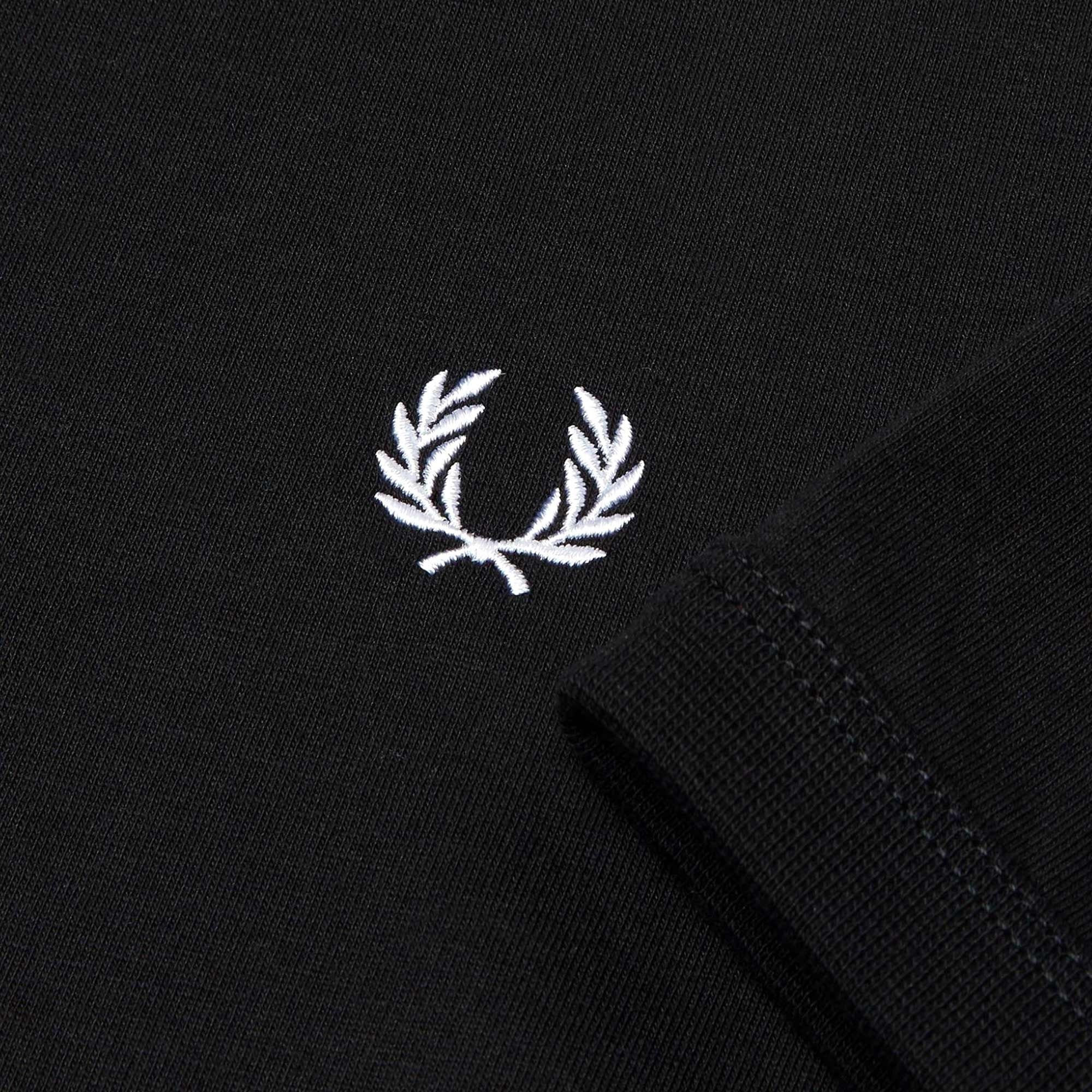 Fred Perry Tonal Taped Ringer T-Shirt - Black