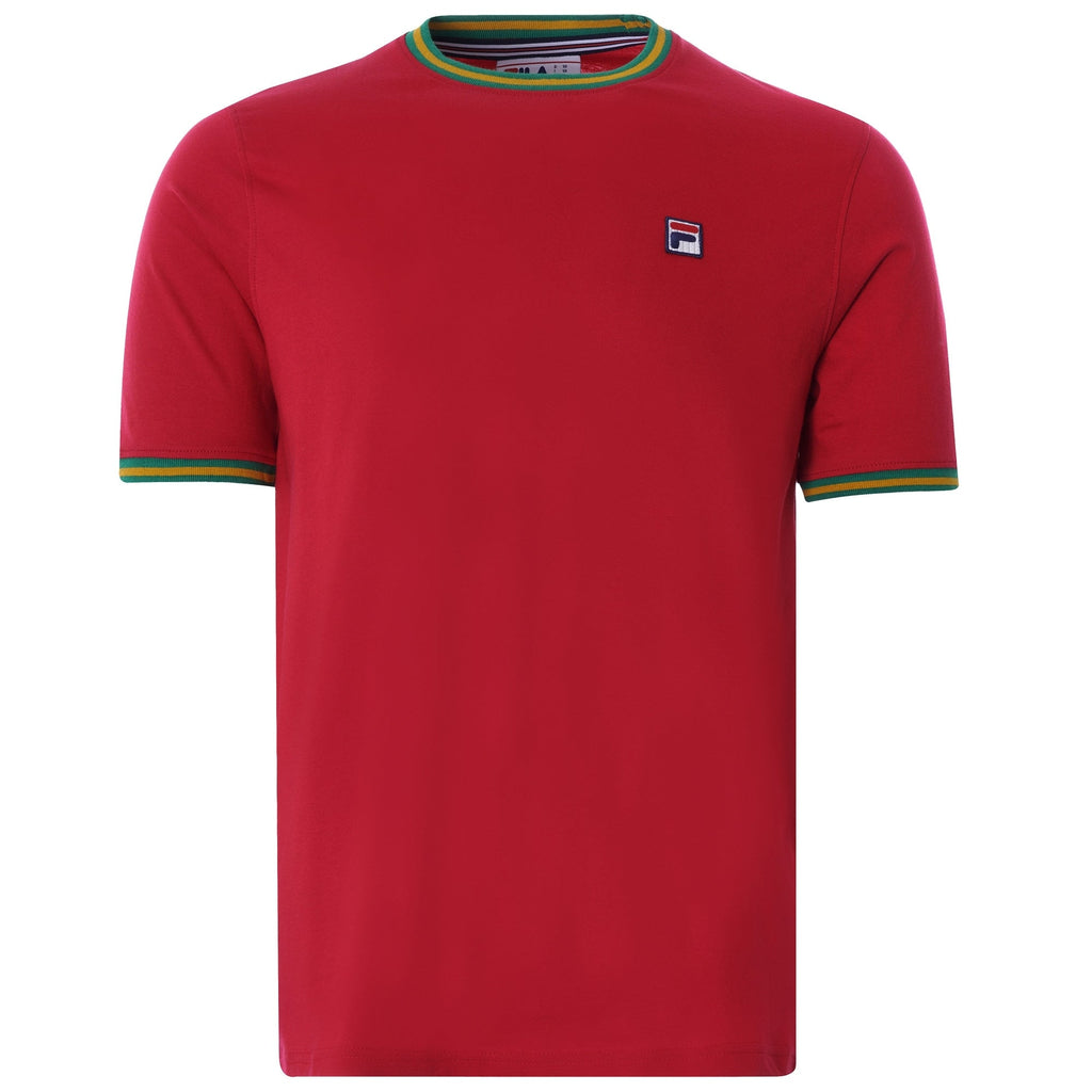 Flank Tipped Ringer T-Shirt Ð Crimson/Gold