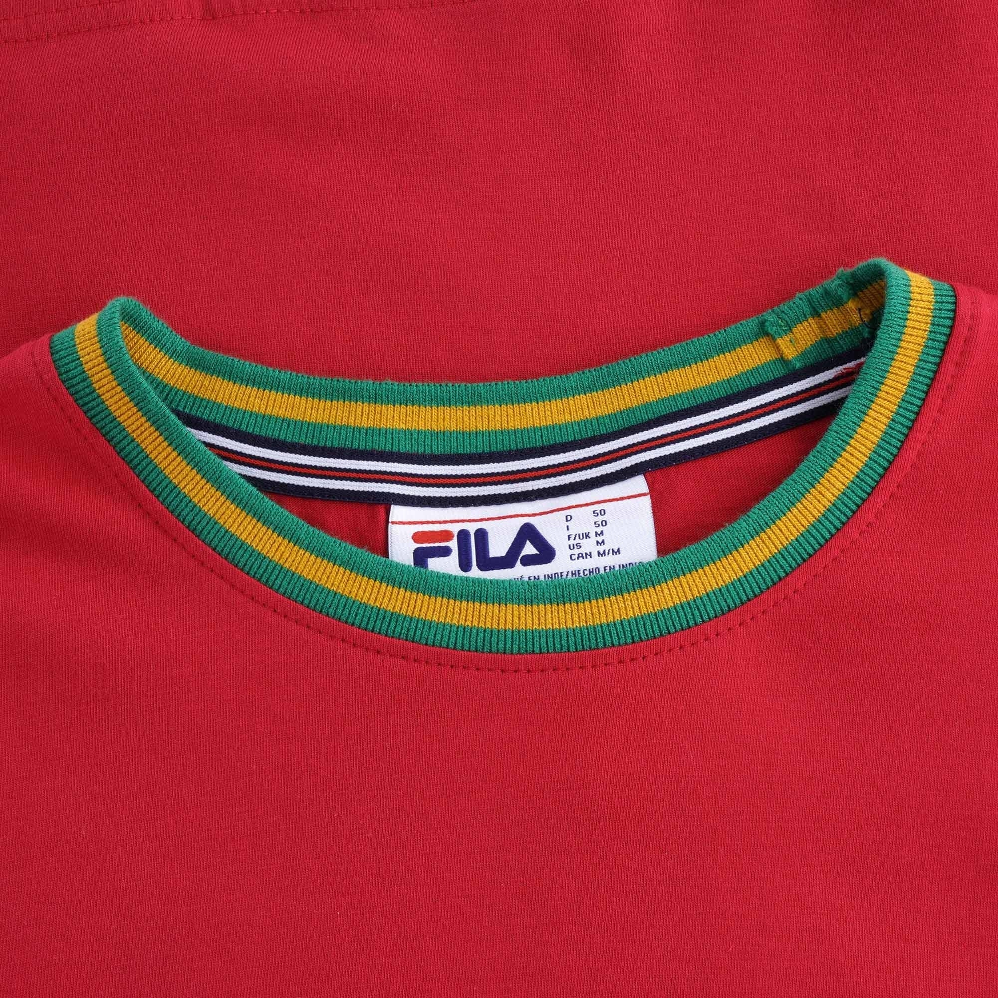 Flank Tipped Ringer T-Shirt Ð Crimson/Gold