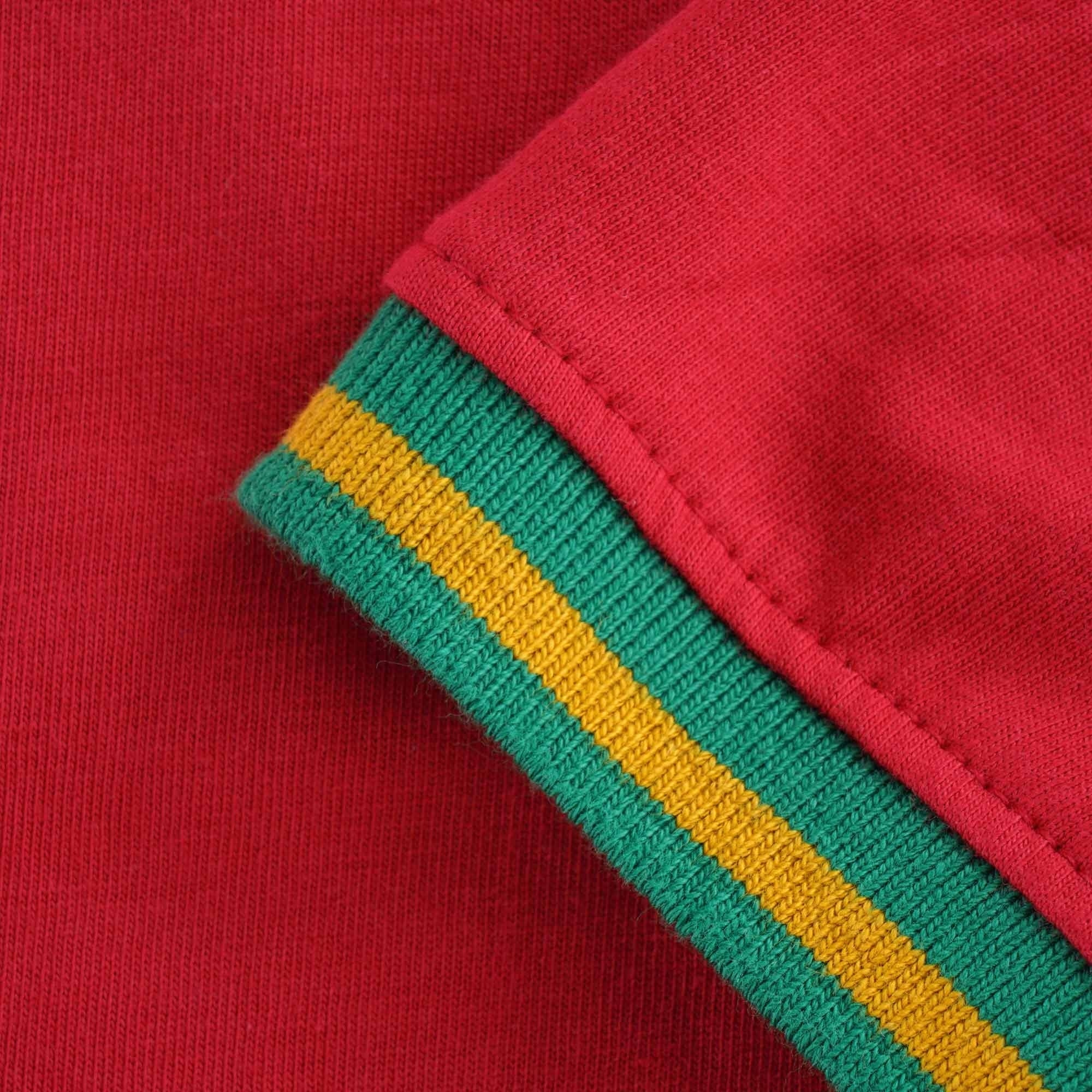 Flank Tipped Ringer T-Shirt Ð Crimson/Gold