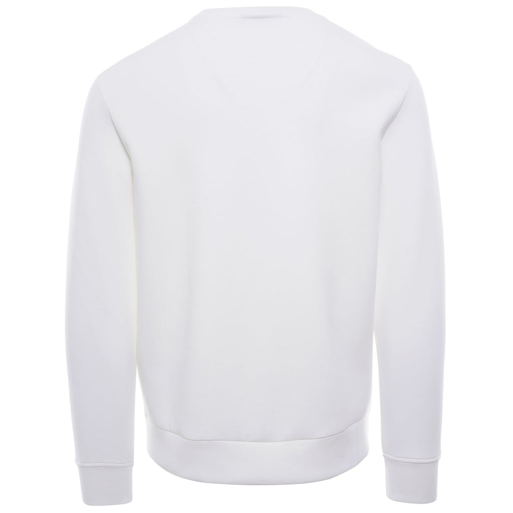 Double Jersey Sweatshirt Oversized Raised R-EAcreate Logo - Bianco