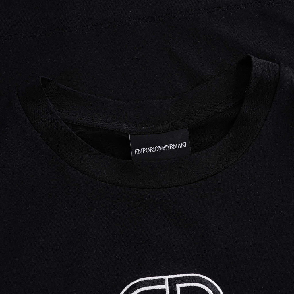Tencel Blend Jersey T Shirt With R-EAcreate Logo Embroidery - Nero