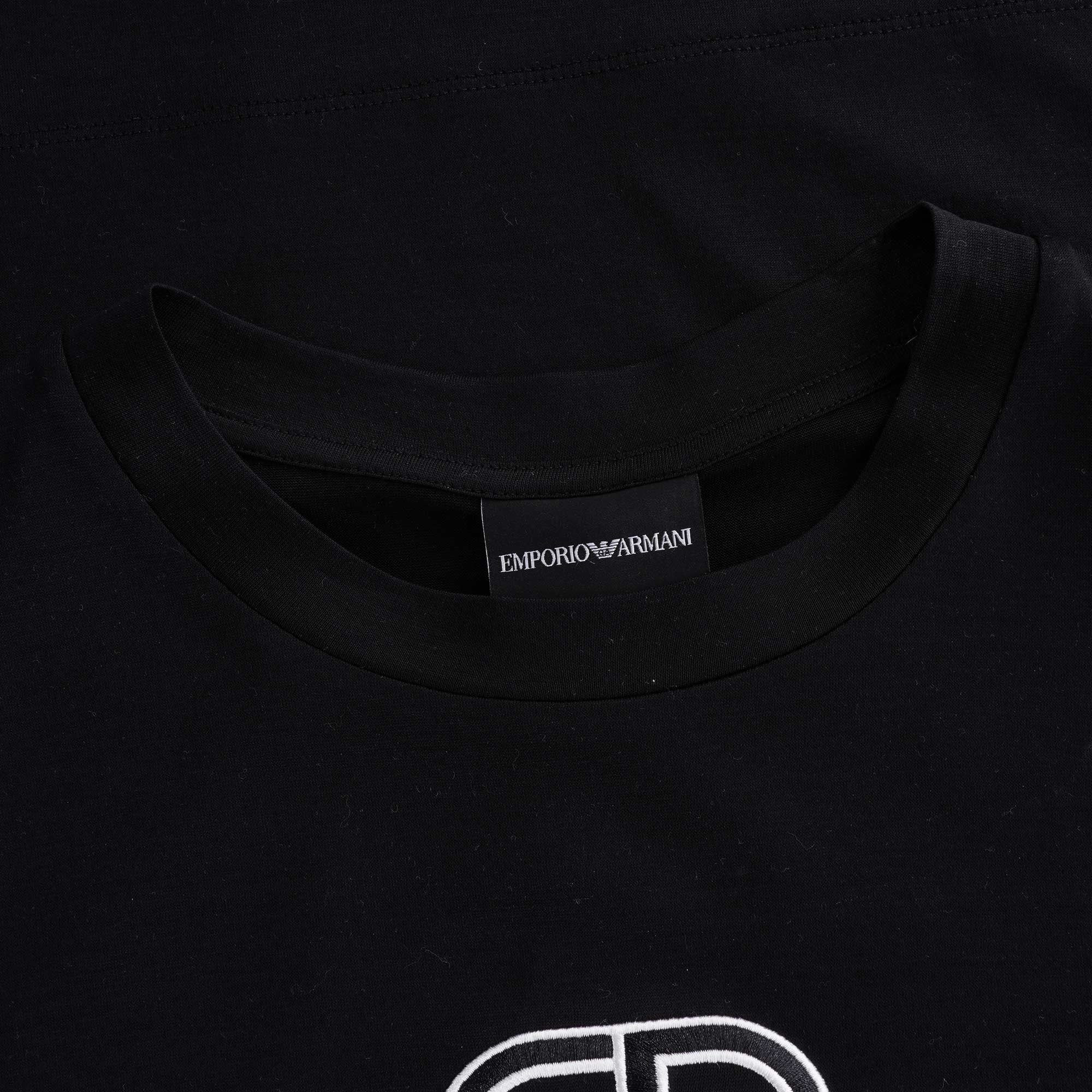 Tencel Blend Jersey T Shirt With R-EAcreate Logo Embroidery - Nero