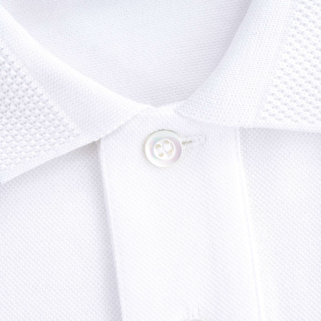 Mercerised Piqu Polo Shirt - Bianco