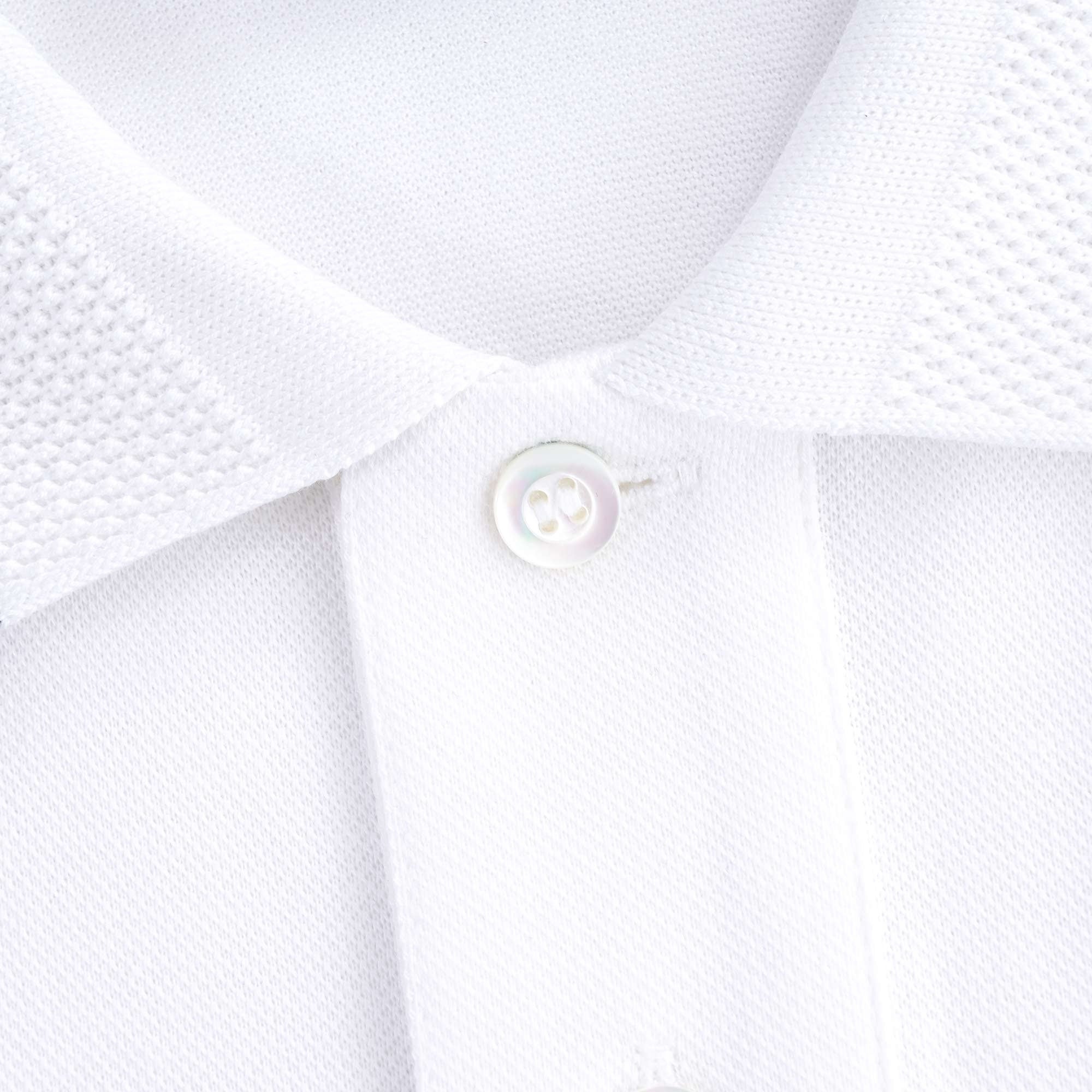 Mercerised Piqu Polo Shirt - Bianco