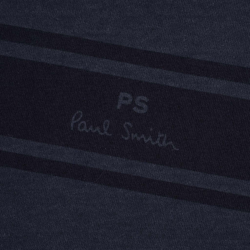 Stripe PS Logo Organic-Cotton T-Shirt - Dark Navy