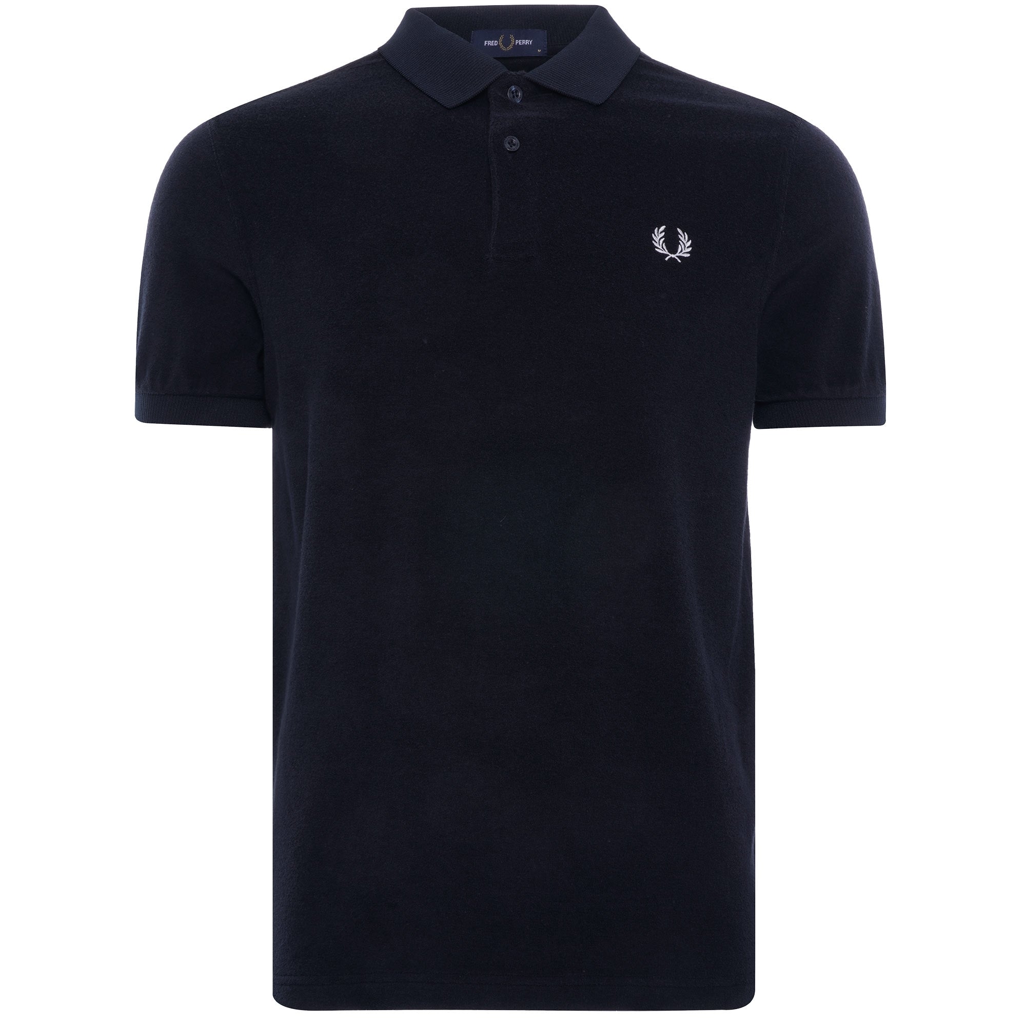 Towelling Polo Shirt - Navy