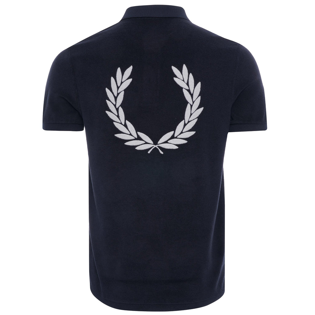 Towelling Polo Shirt - Navy