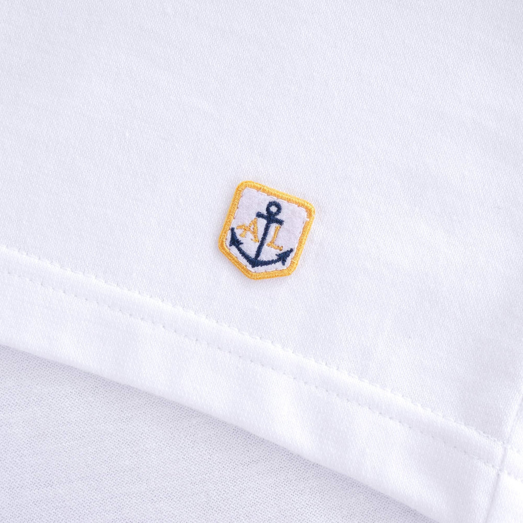 Heritage Cotton Logo T-Shirt - Blanc