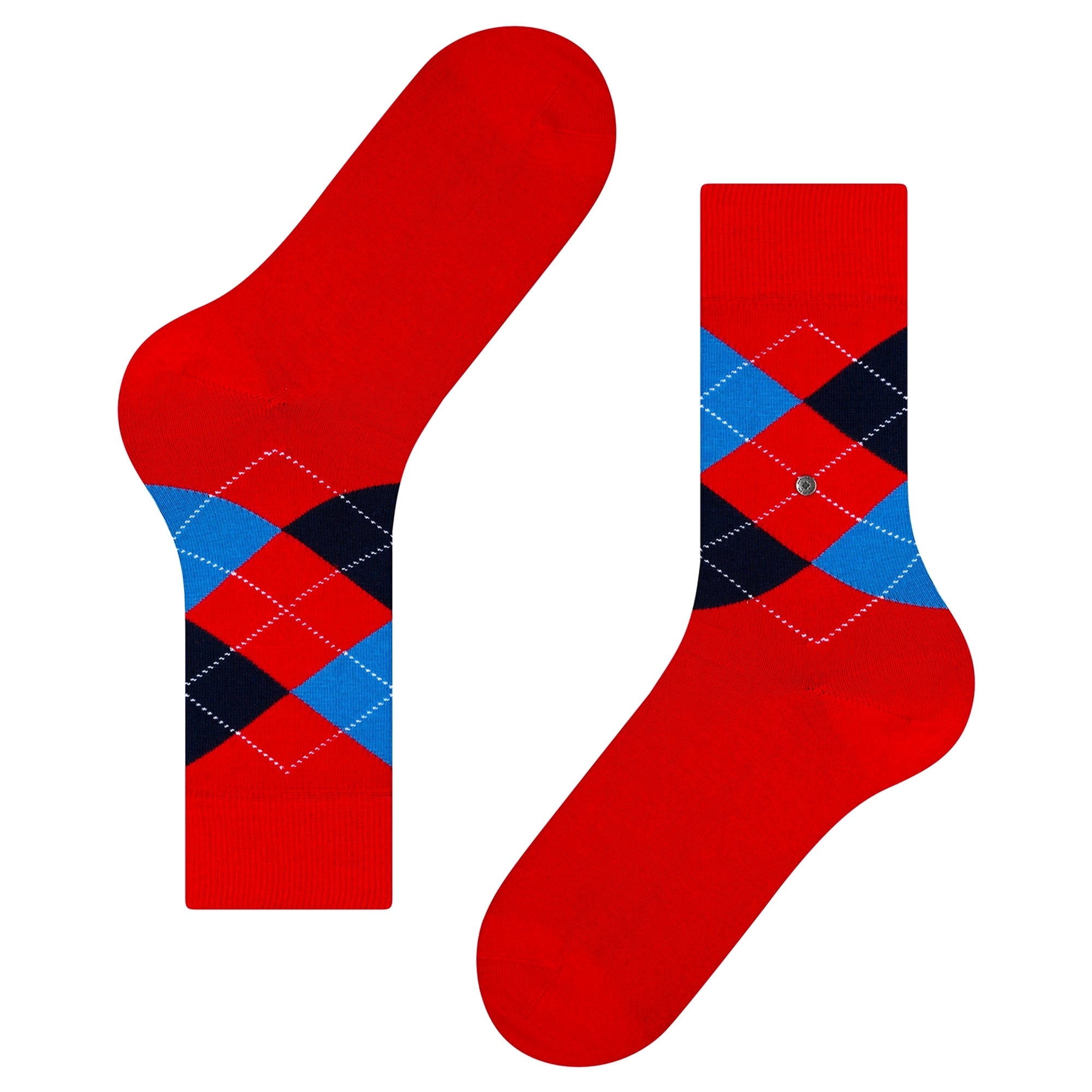 King Soft Combed Socks - Red/Navy
