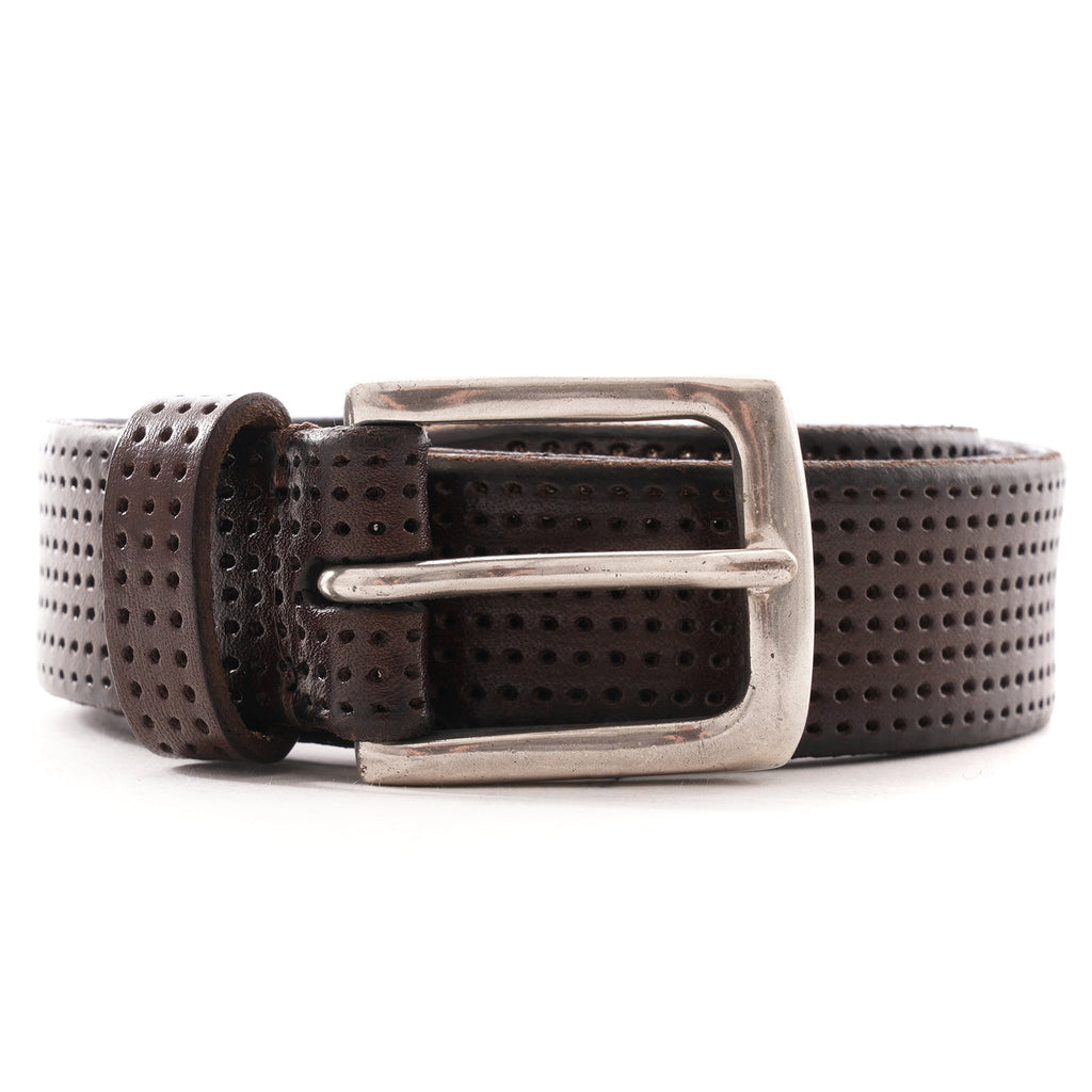 Anderson's Belts Perforated Leather Belt - Brown