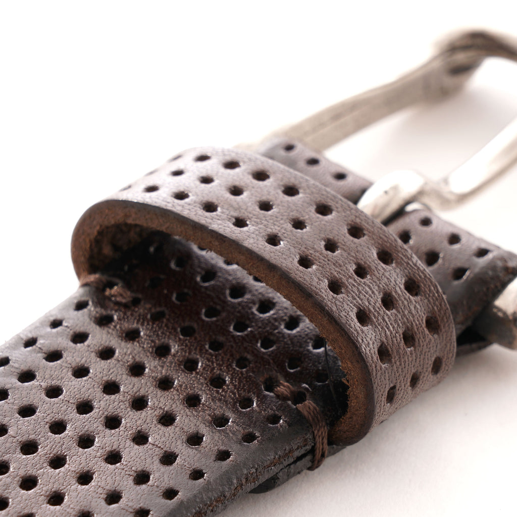Anderson's Belts Perforated Leather Belt - Brown