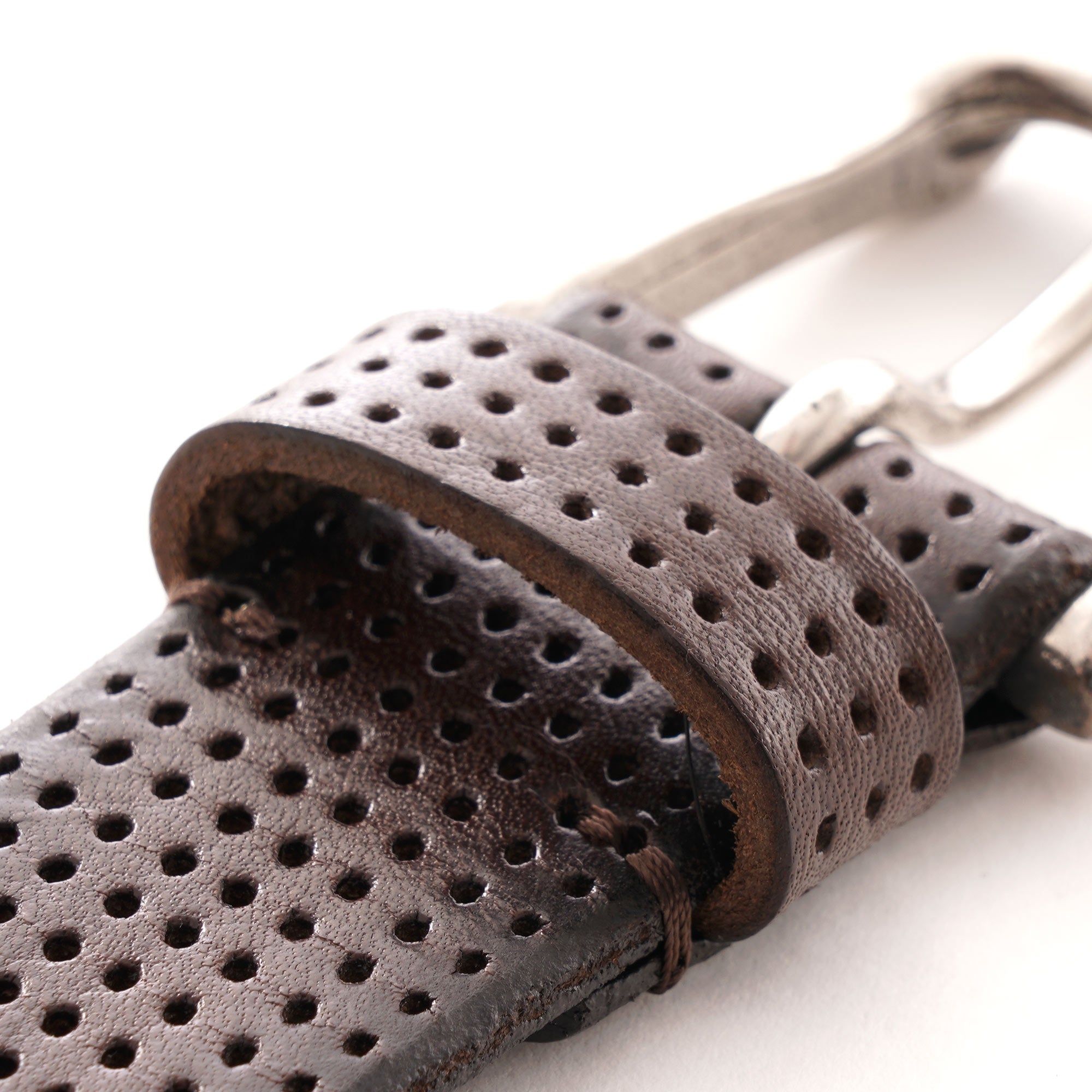 Anderson's Belts Perforated Leather Belt - Brown
