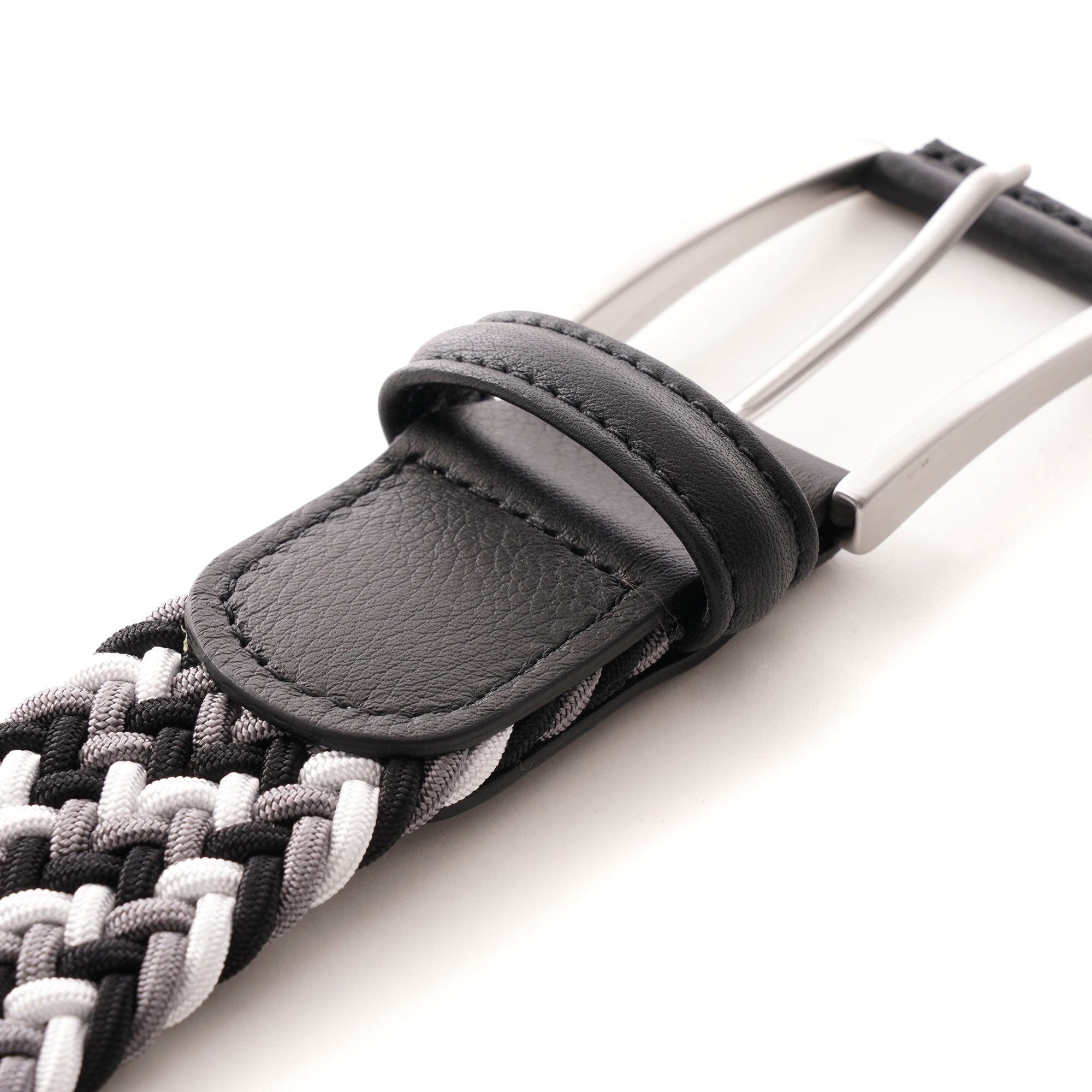 Elastic Woven Belt - Black/Grey