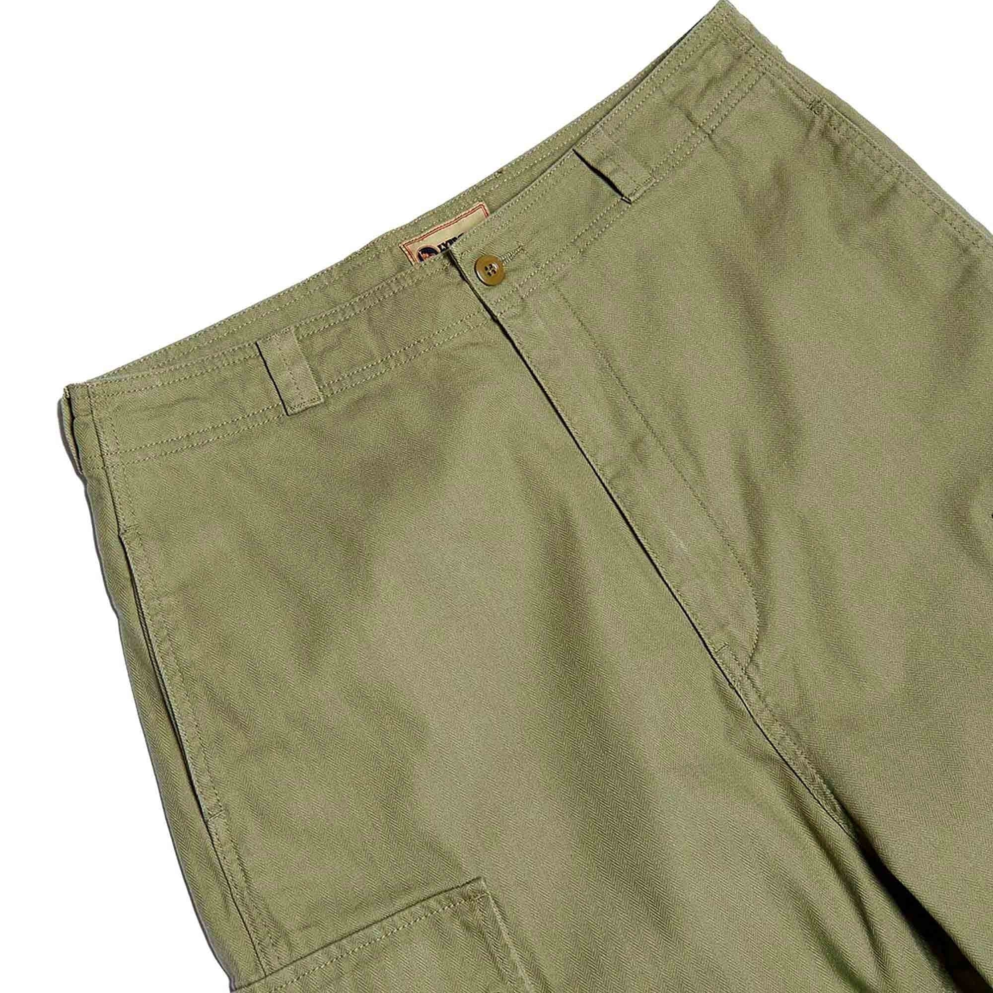 Nigel Cabourn Dutch Pant Cotton Herringbone Twill | US Green
