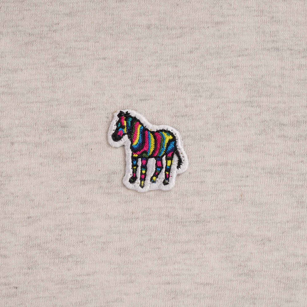 Organic-Cotton Zebra Logo T-Shirt - Off White