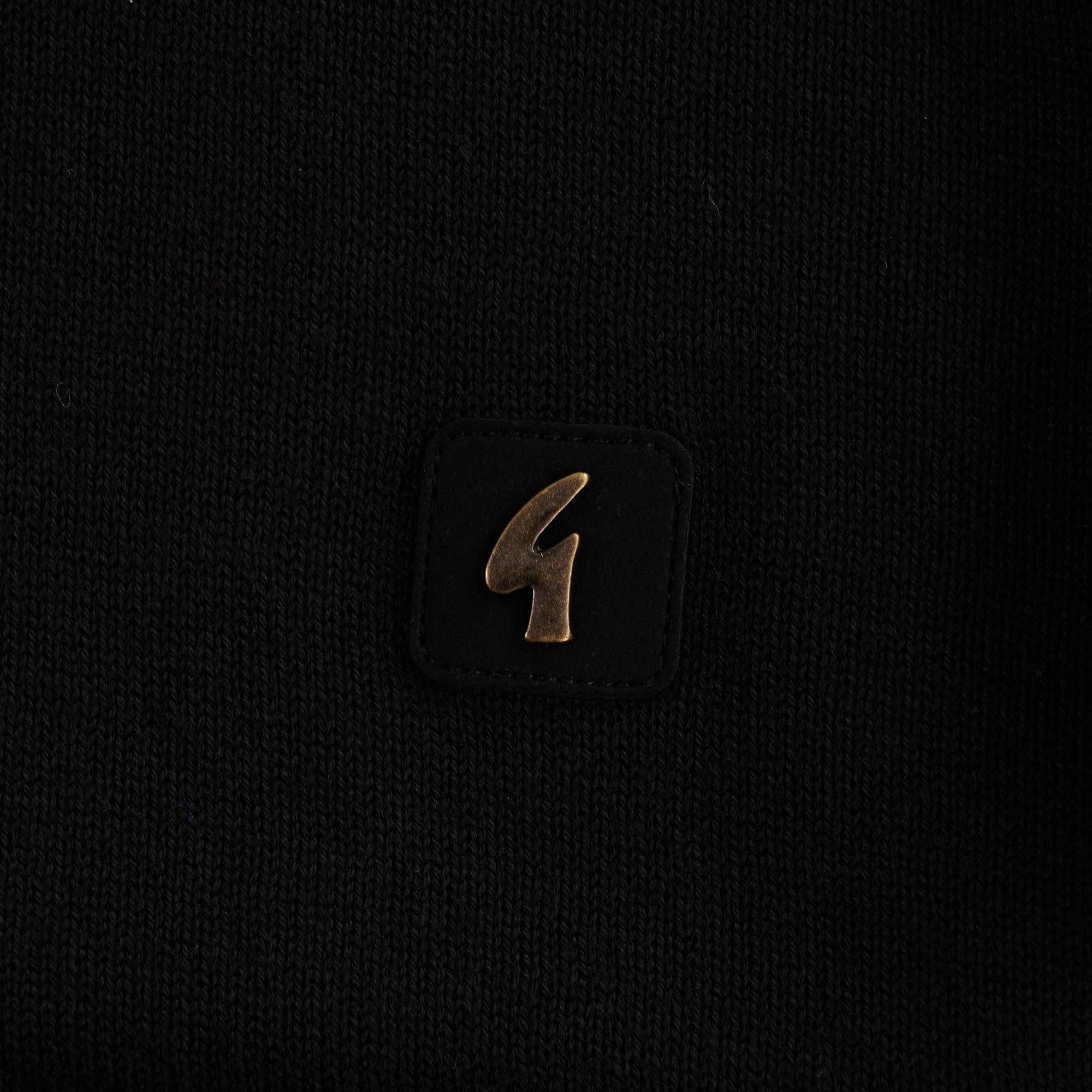 Gabicci Vintage Lineker Knitted Polo Shirt - Black