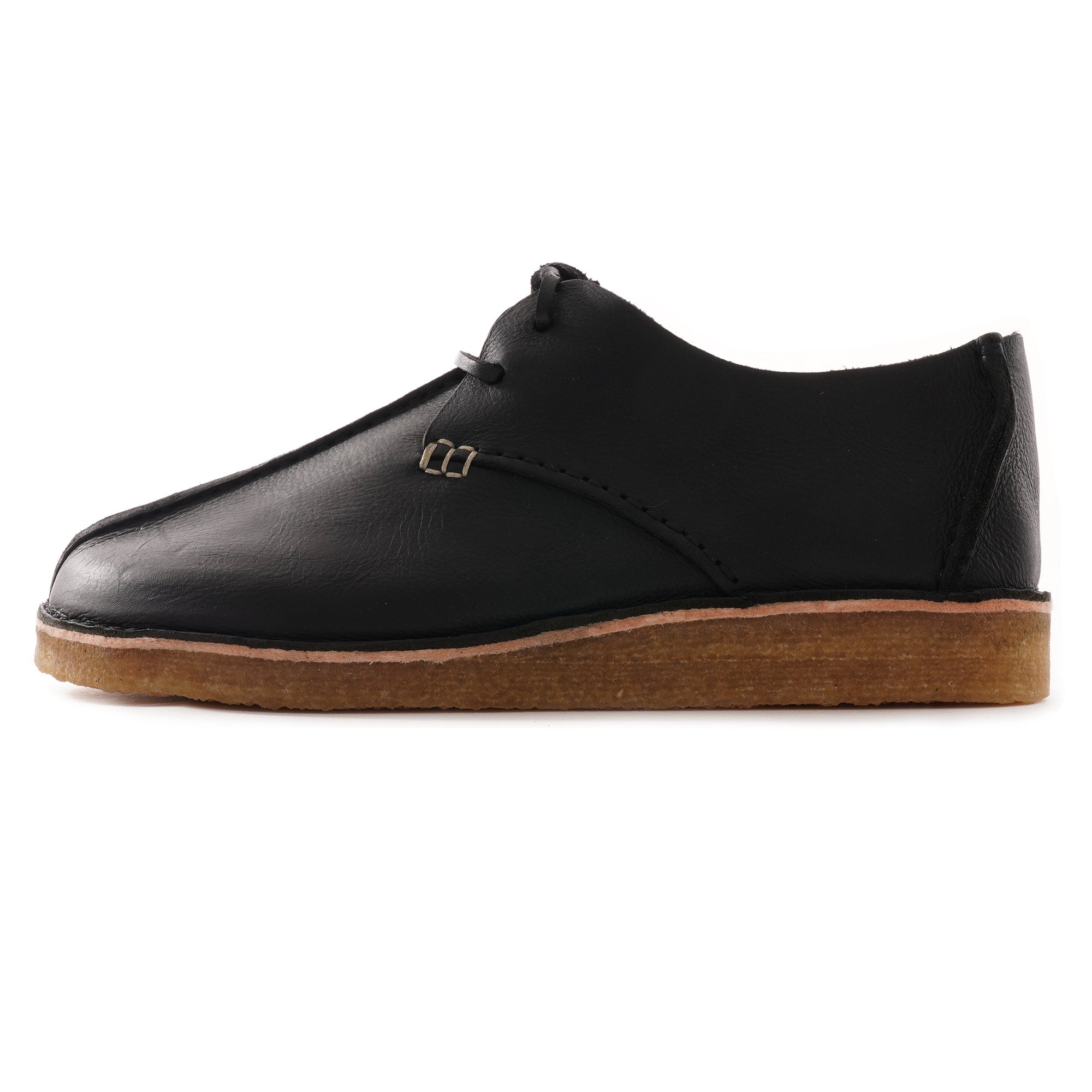 Caden Centre Seam Leather Shoes - Black