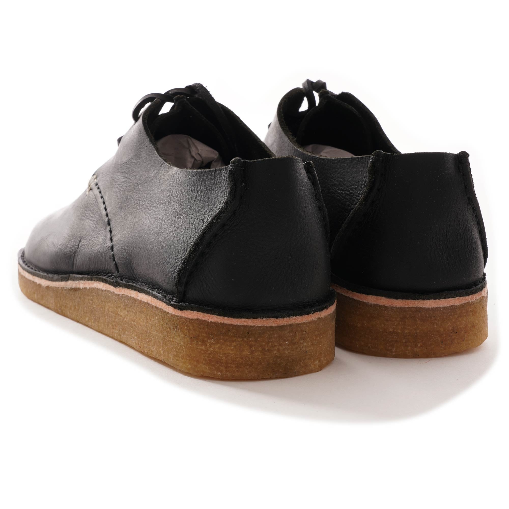Caden Centre Seam Leather Shoes - Black