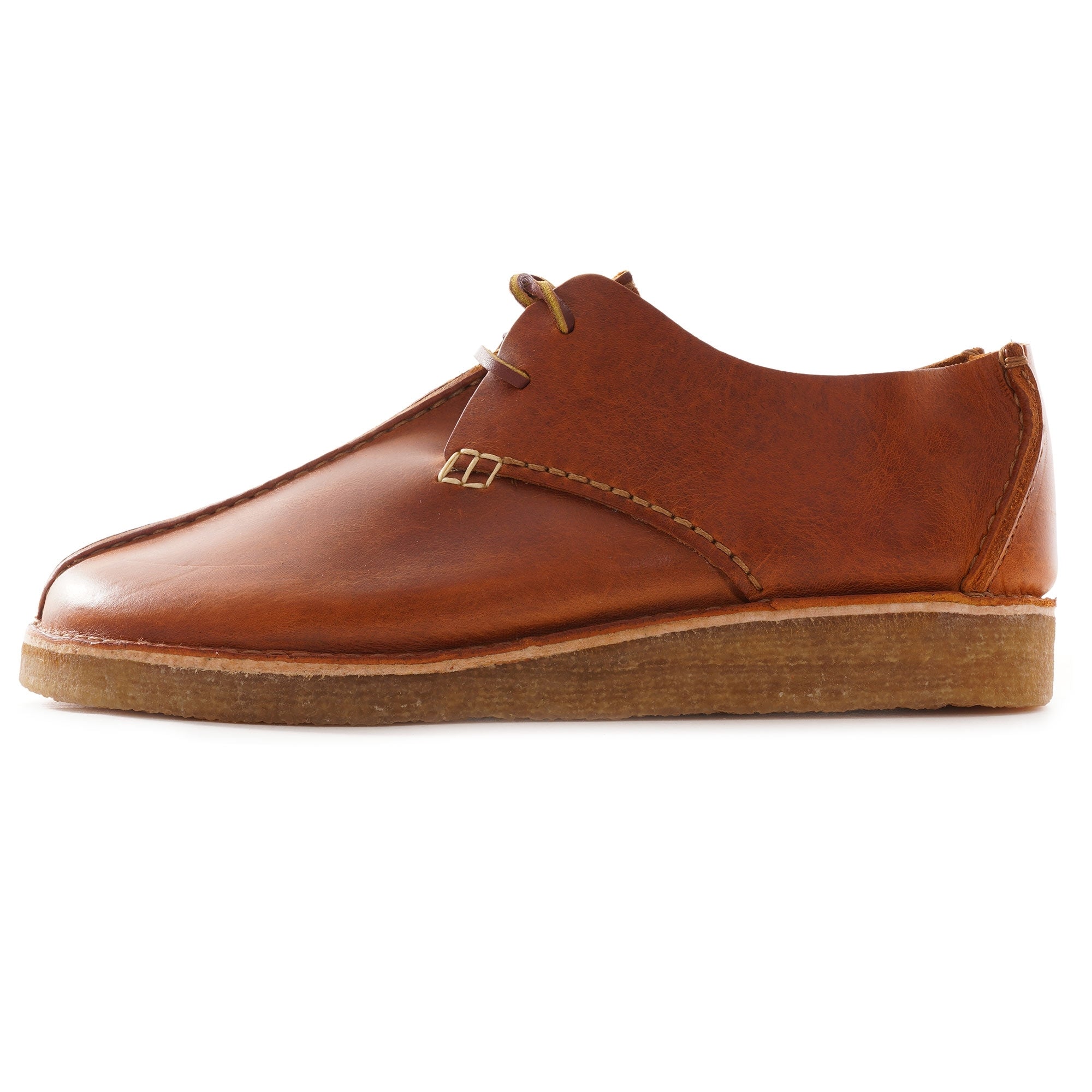Caden Centre Seam Leather Shoes - Apricot
