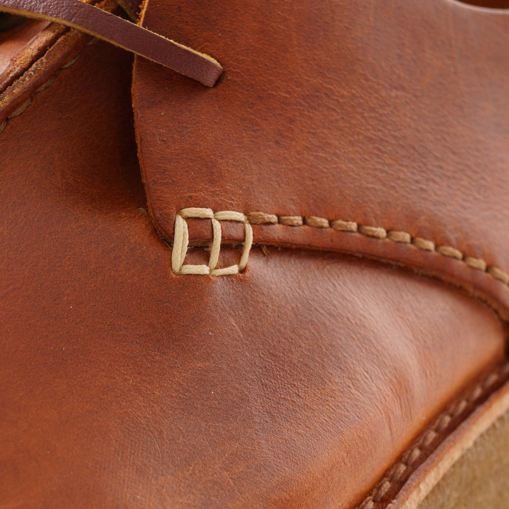 Caden Centre Seam Leather Shoes - Apricot
