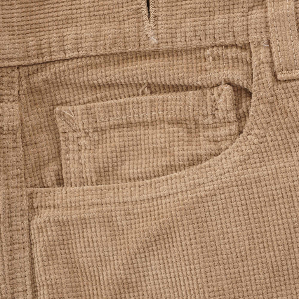 Tearaway Cotton Waffle Cord Jeans - Camel