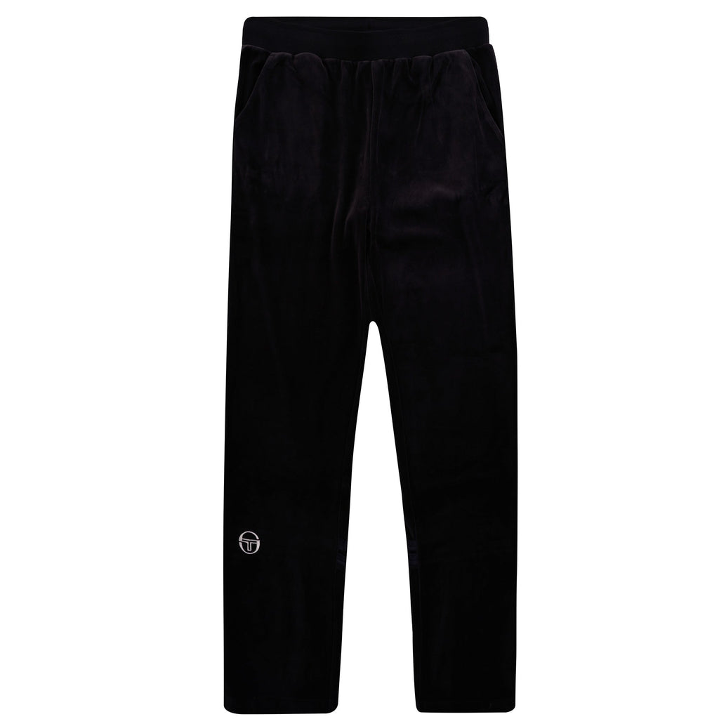 Orion Velour Track Pants - Black/Navy