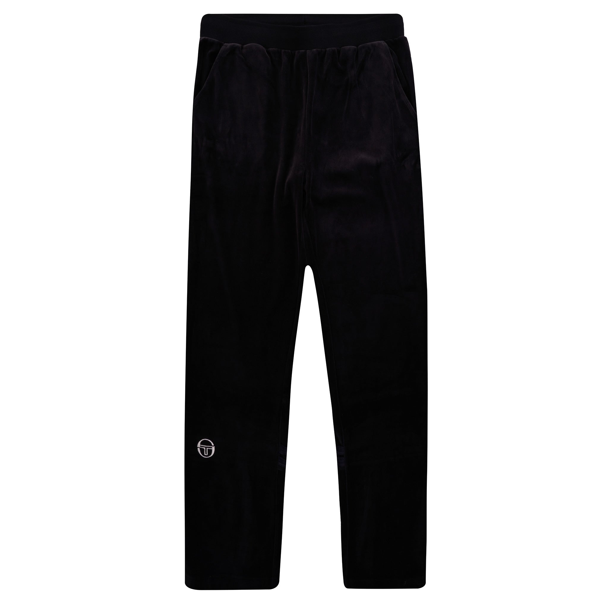 Orion Velour Track Pants - Black/Navy