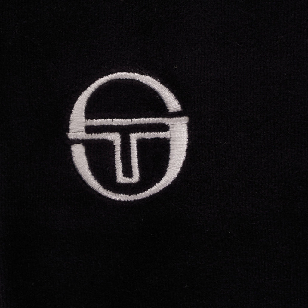Orion Velour Track Pants - Black/Navy