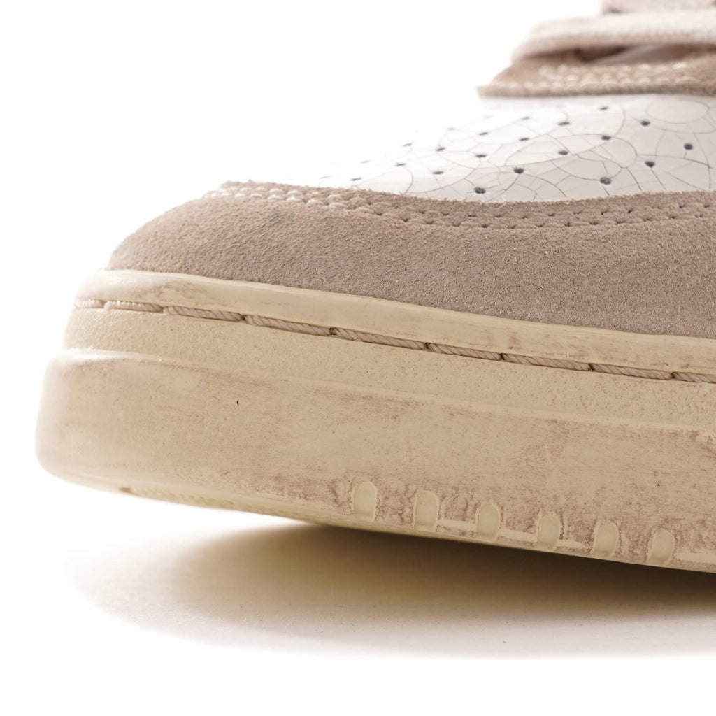 Medalist Low Cracked Leather/Suede - White/Orange