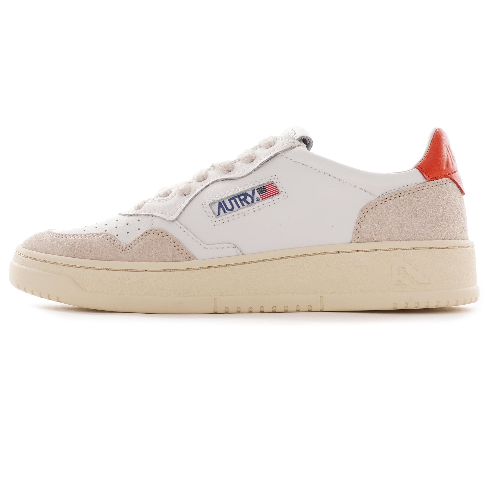 Medalist Low Leather/Suede - White/Orange