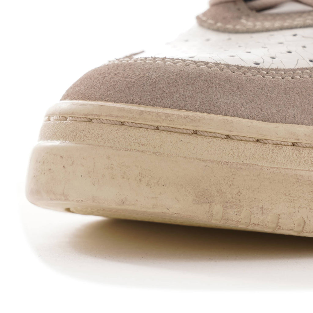 Medalist Low Cracked Leather/Suede - White/Blue