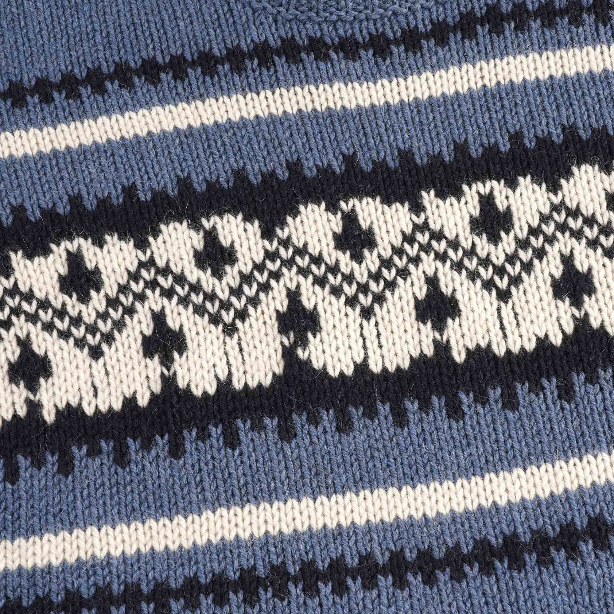 A.P.C. Franz Fair Isle Crew Knit - Bleu