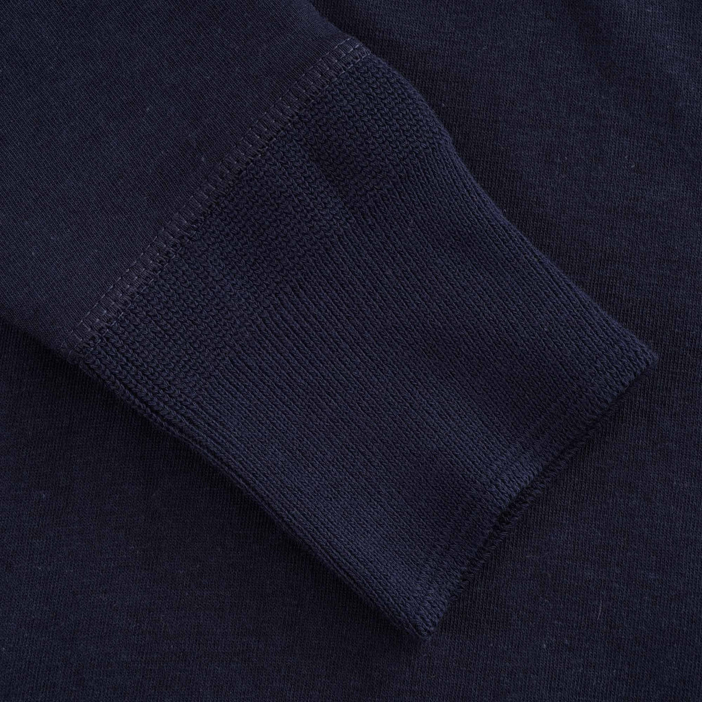 Button Facing Long Sleeve T-Shirt - Ink Blue