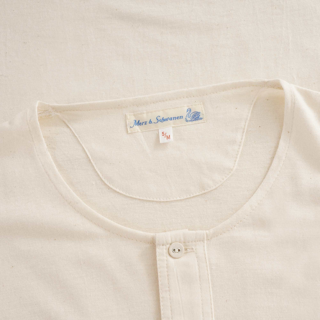Button Facing Long Sleeve T-Shirt - Nature